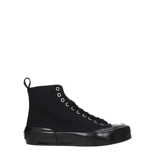 Jil Sander Black Fabric High Top Sneakers - ClickThatClicks 