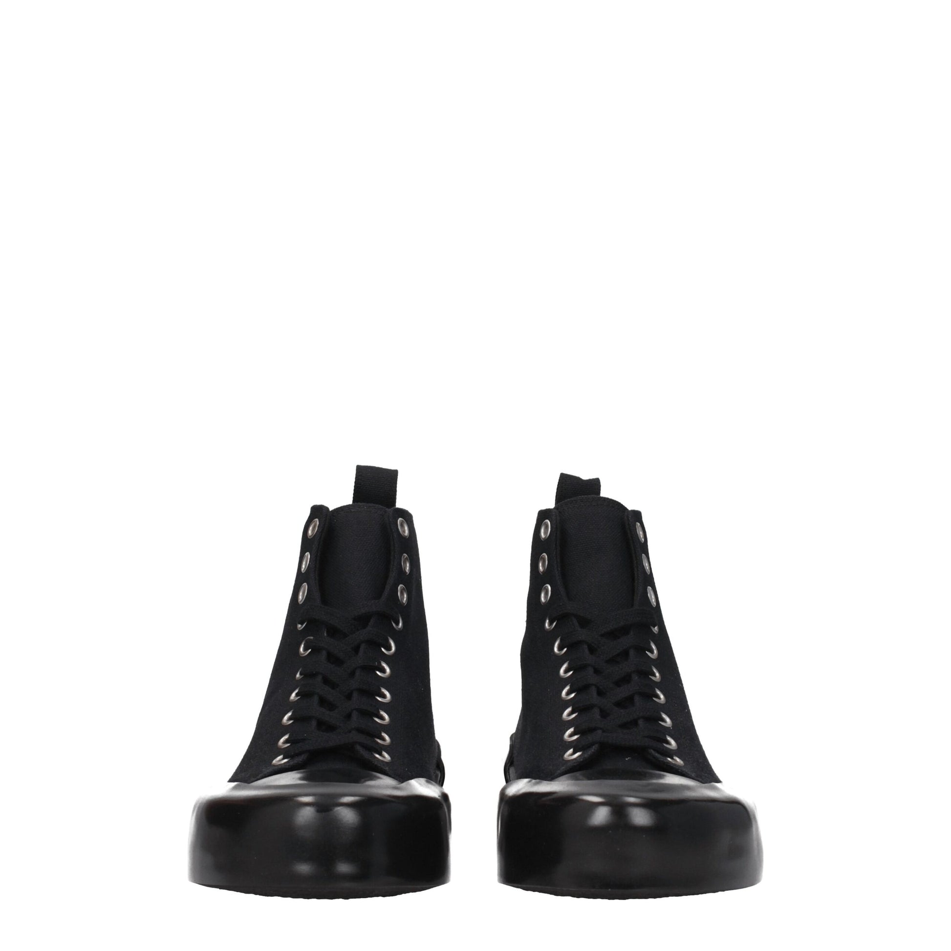 Jil Sander Black Fabric High Top Sneakers - ClickThatClicks 