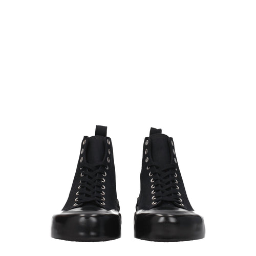 Jil Sander Black Fabric High Top Sneakers - ClickThatClicks 