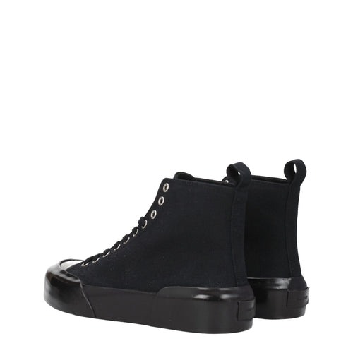 Jil Sander Black Fabric High Top Sneakers - ClickThatClicks 