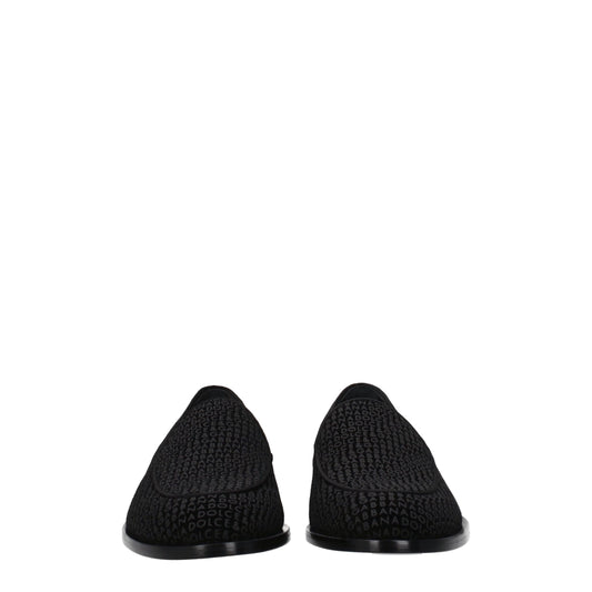 Dolce & Gabbana Black Velvet Slip-On Loafers - ClickThatClicks 