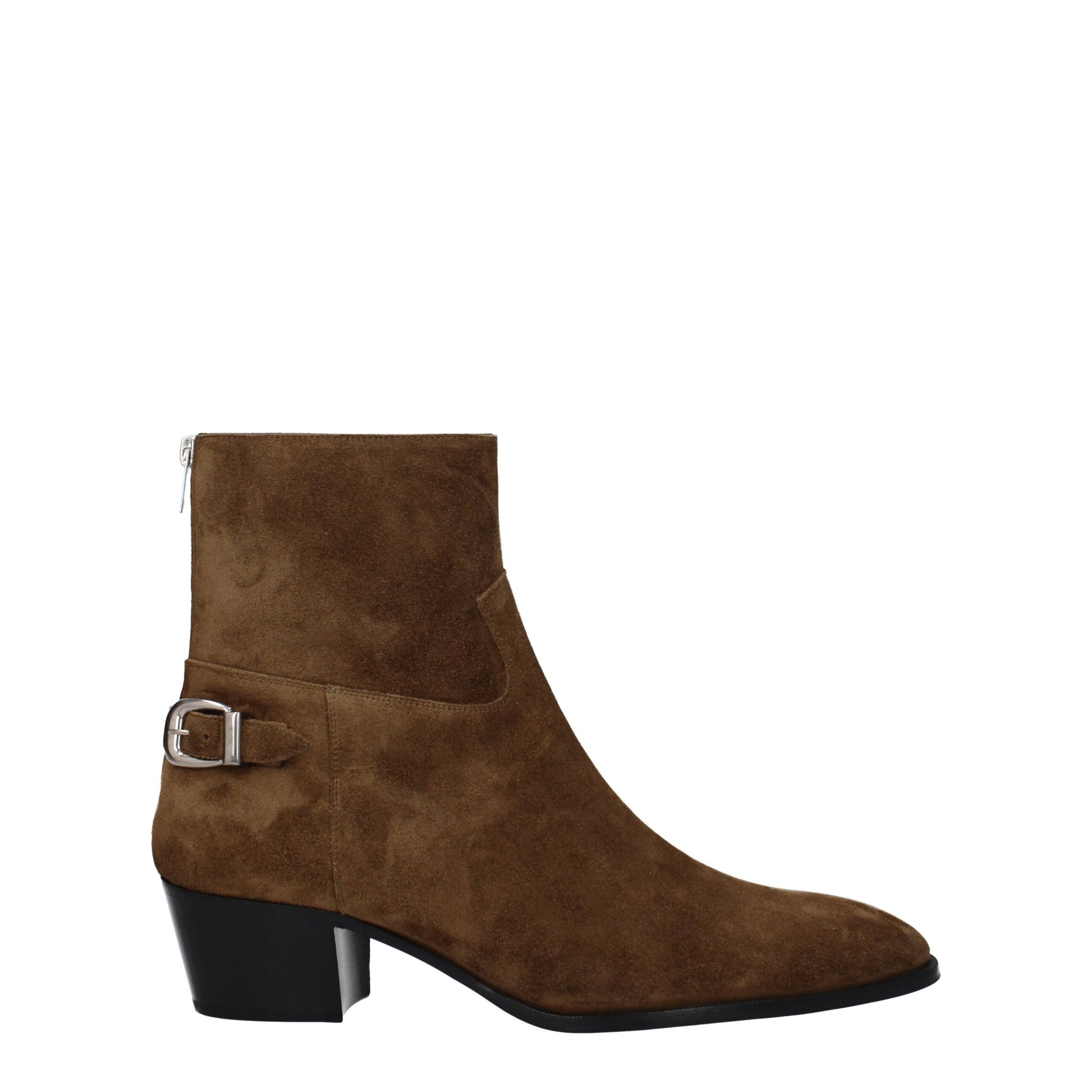 Celine Brown Leather Ankle Boots - ClickThatClicks 