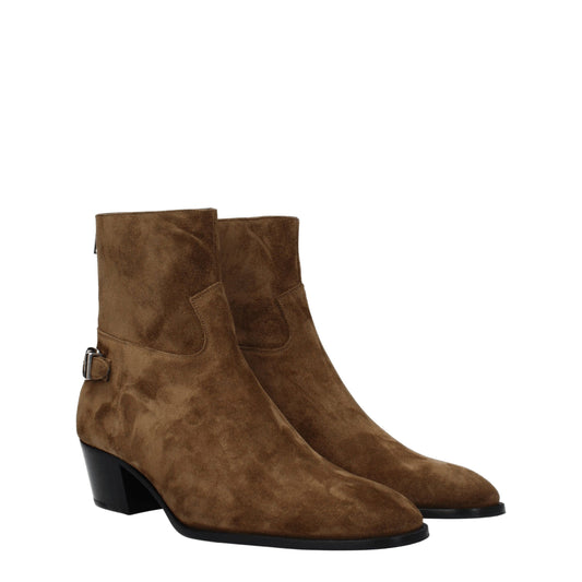 Celine Brown Leather Ankle Boots - ClickThatClicks 