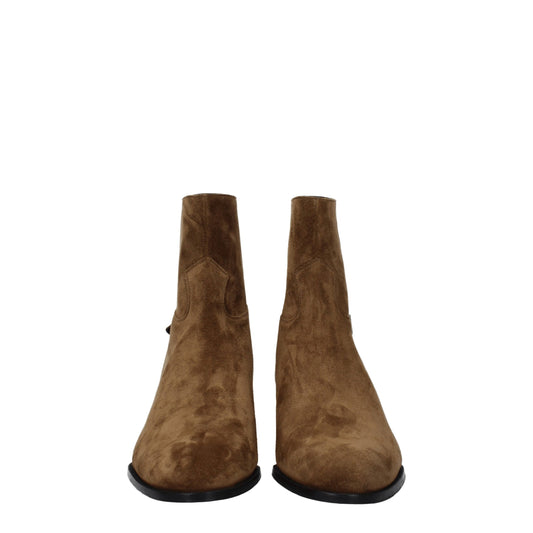 Celine Brown Leather Ankle Boots - ClickThatClicks 