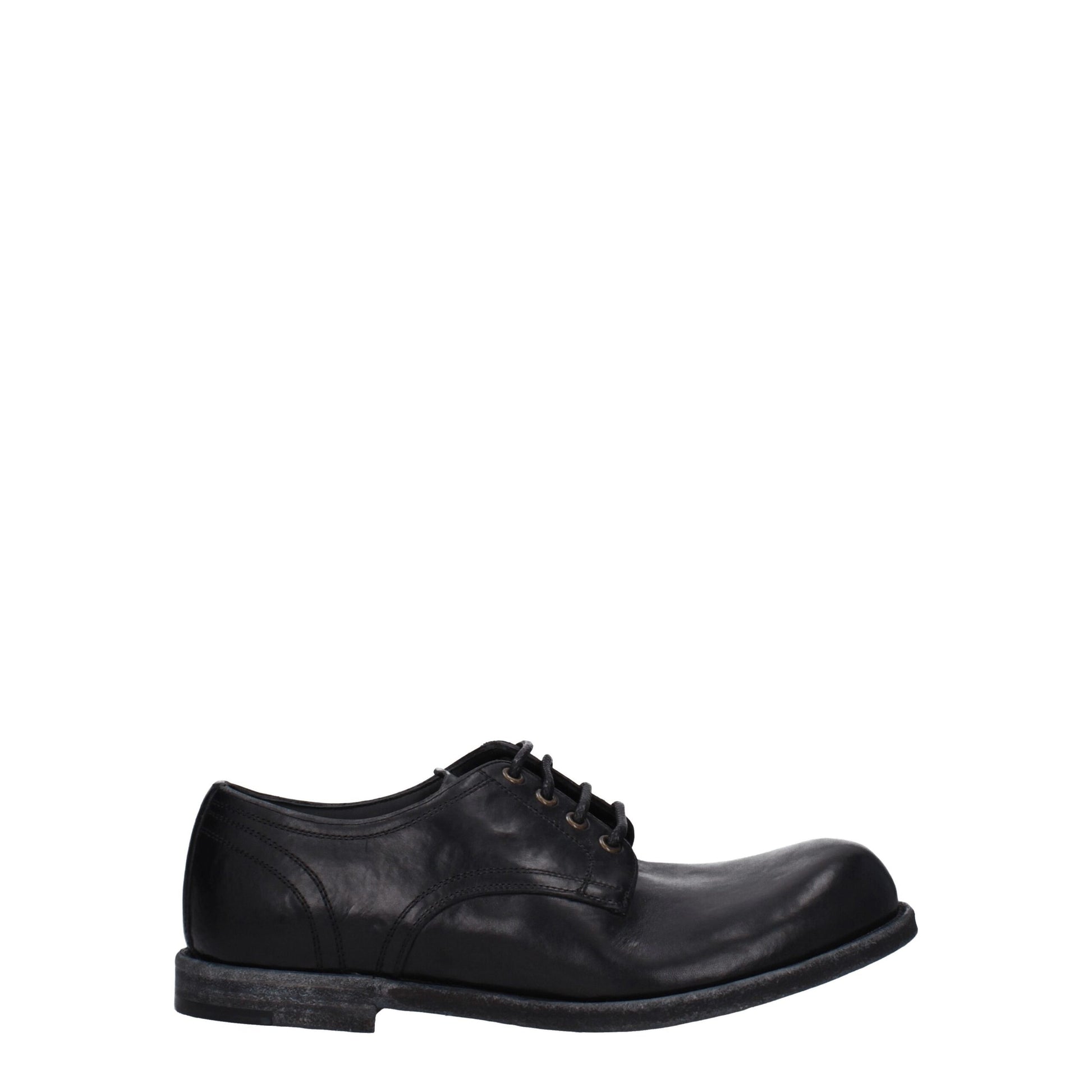 Dolce & Gabbana Black Leather Oxfords And Derbies - ClickThatClicks 