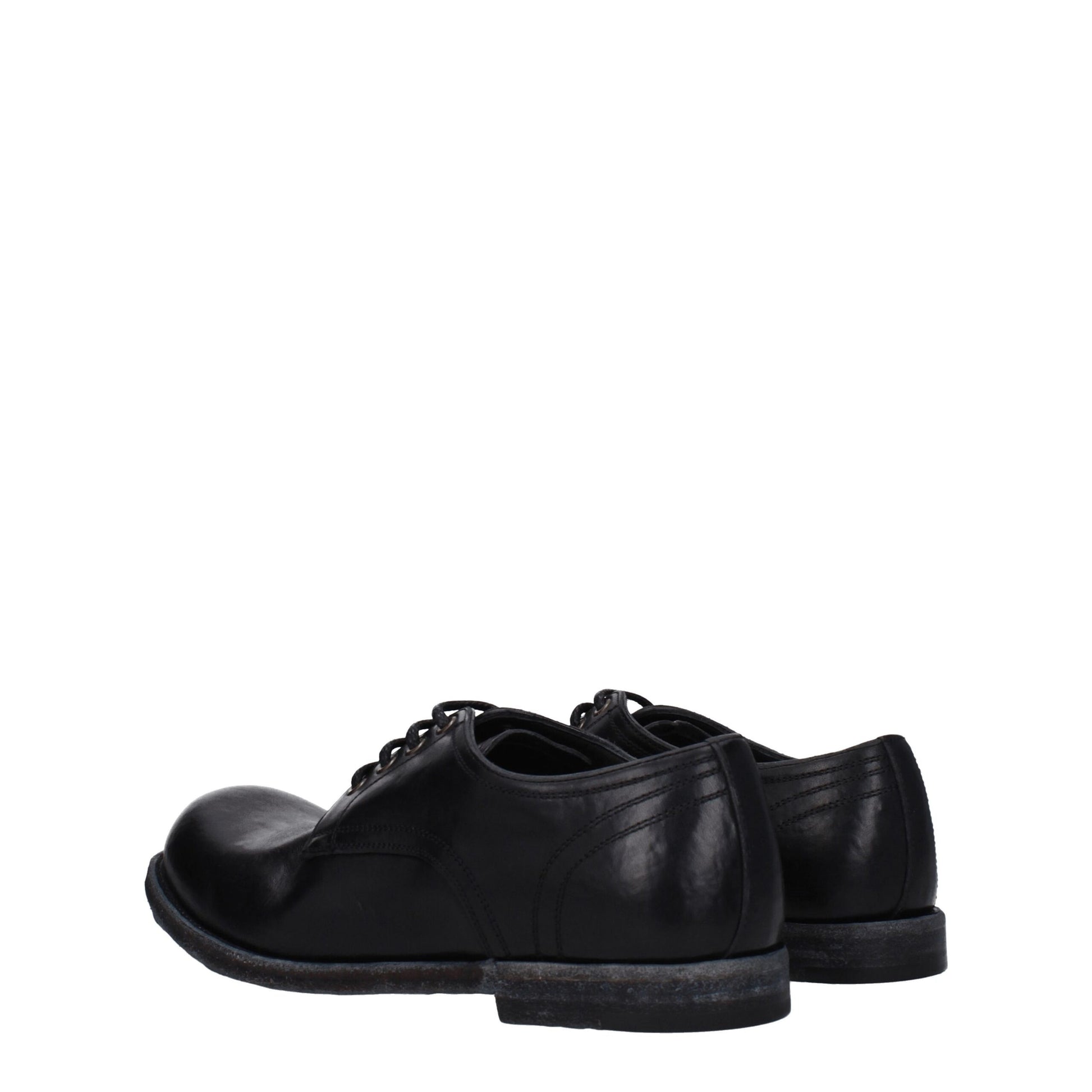Dolce & Gabbana Black Leather Oxfords And Derbies - ClickThatClicks 