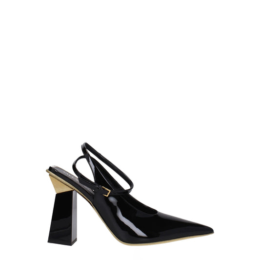 Valentino Garavani Black Leather Sandals - ClickThatClicks 