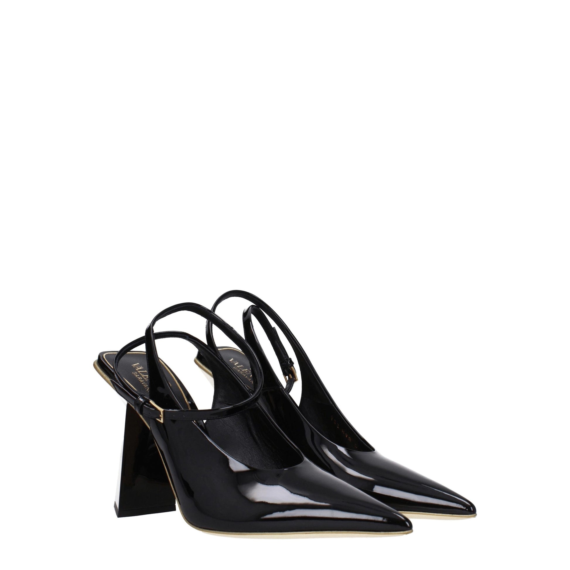 Valentino Garavani Black Leather Sandals - ClickThatClicks 