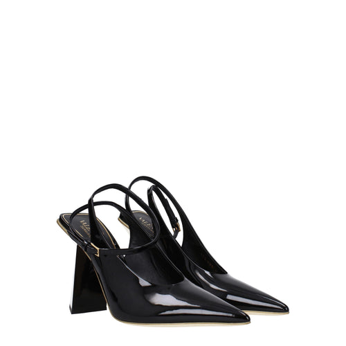 Valentino Garavani Black Leather Sandals - ClickThatClicks 