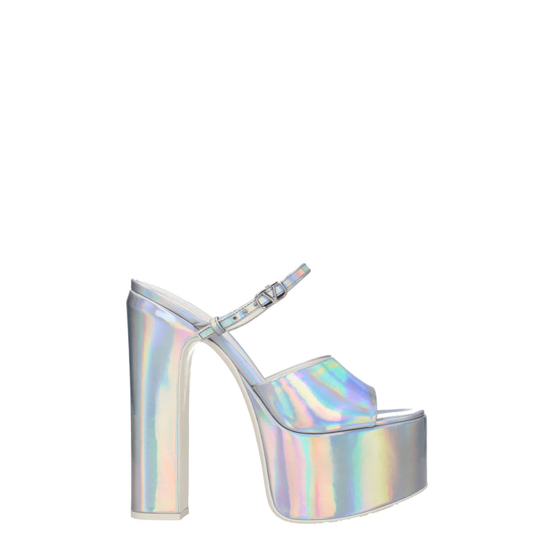 Valentino Garavani Gray Leather Platforms