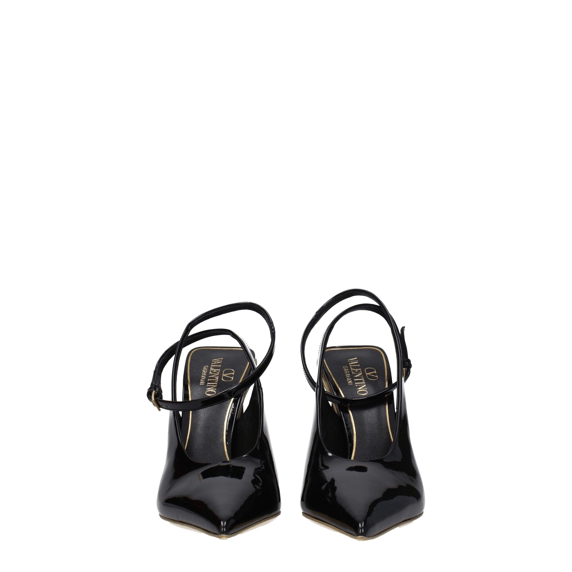 Valentino Garavani Black Leather Sandals - ClickThatClicks 