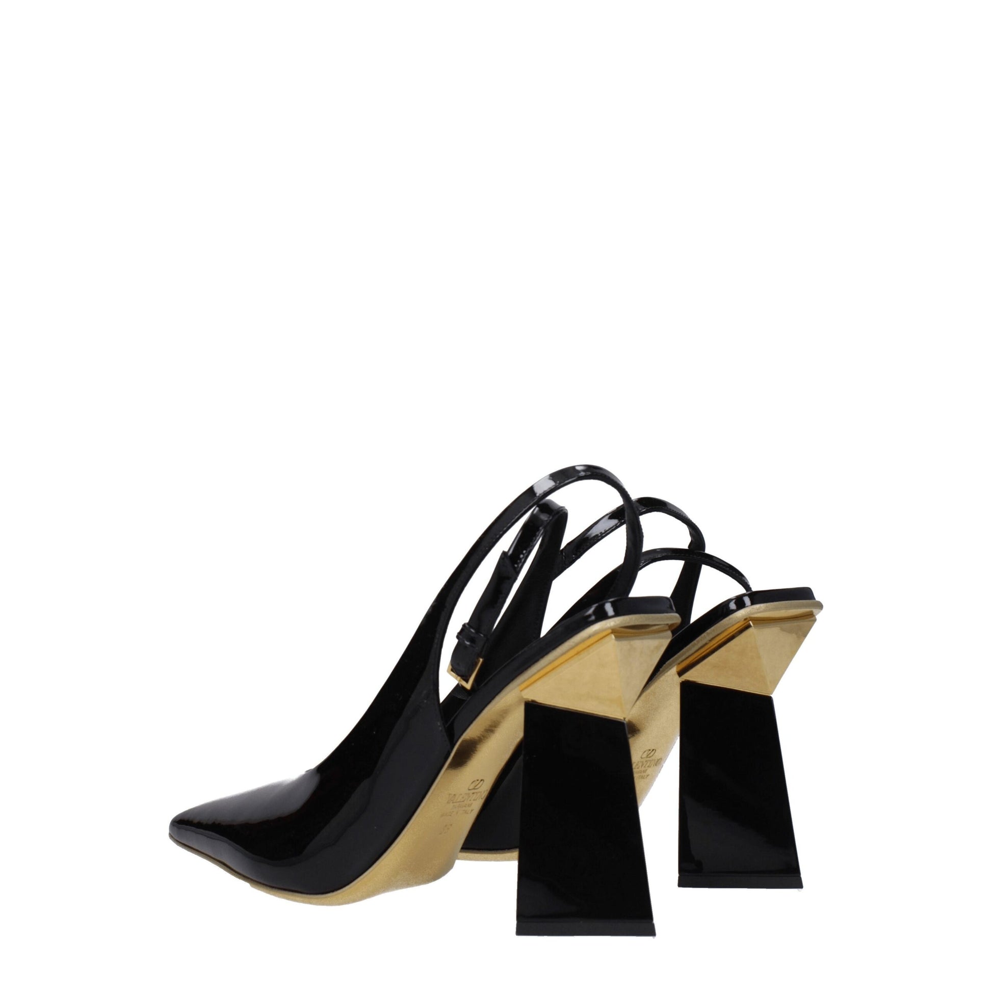 Valentino Garavani Black Leather Sandals - ClickThatClicks 