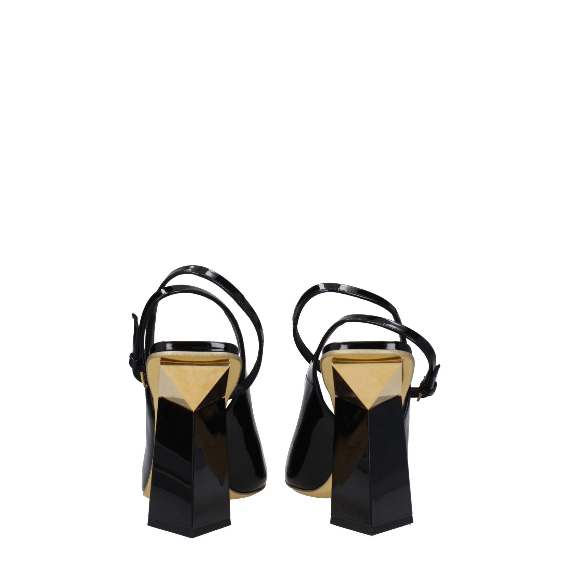 Valentino Garavani Black Leather Sandals - ClickThatClicks 