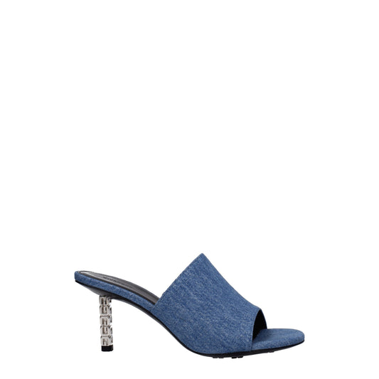 Givenchy Blue Fabric Platform Sandals - ClickThatClicks 