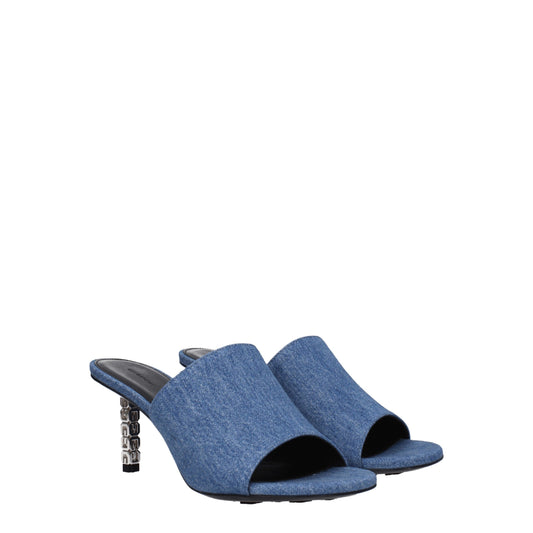 Givenchy Blue Fabric Platform Sandals - ClickThatClicks 