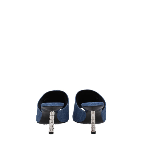 Givenchy Blue Fabric Platform Sandals - ClickThatClicks 