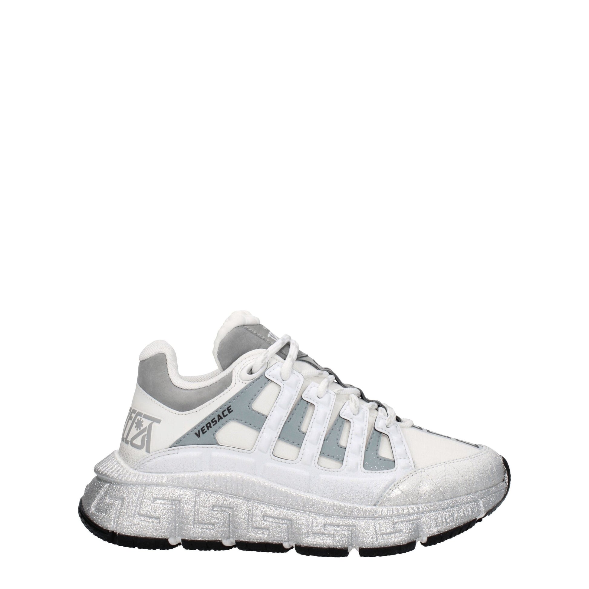 Versace White Fabric Athletic Sneakers - ClickThatClicks 