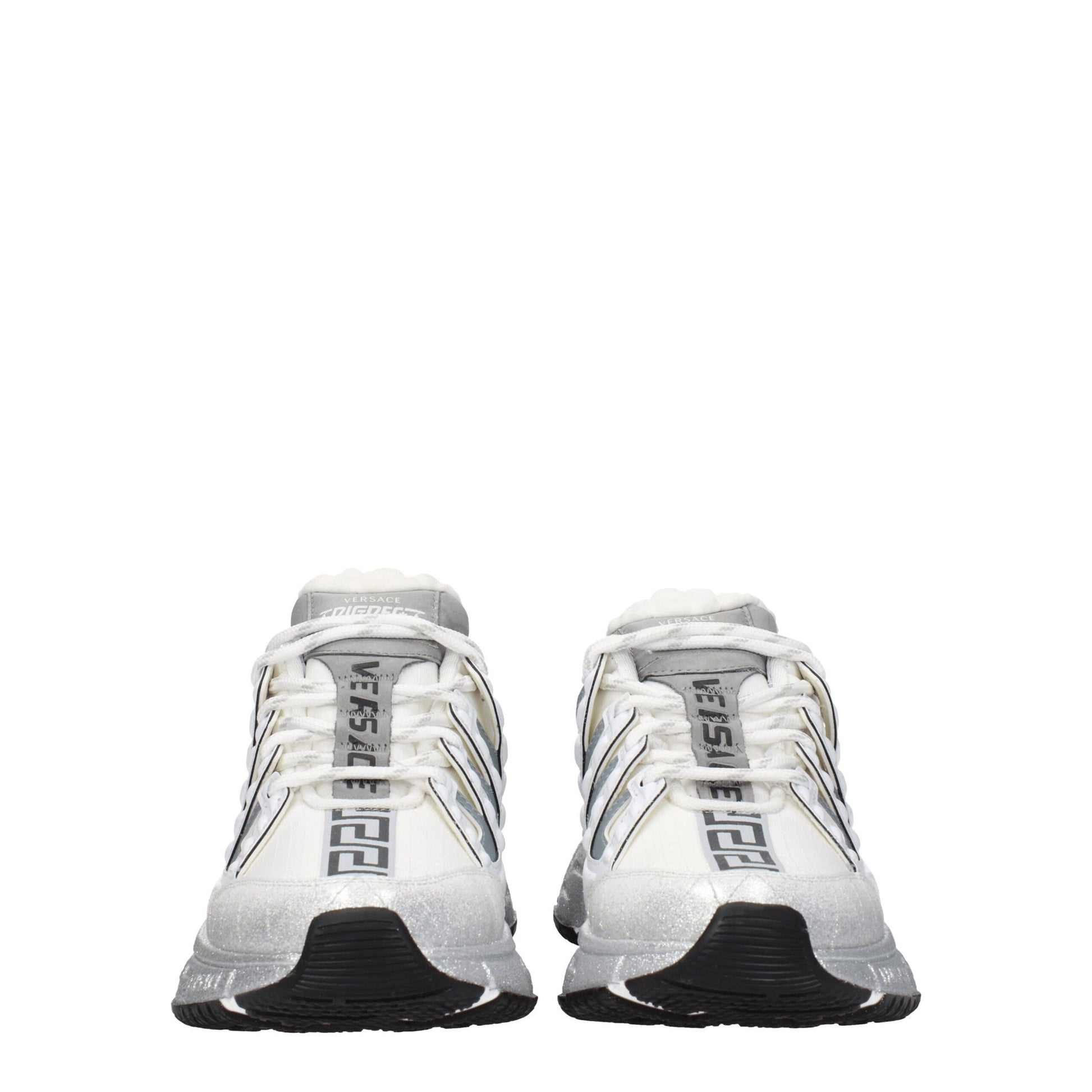 Versace White Fabric Athletic Sneakers - ClickThatClicks 