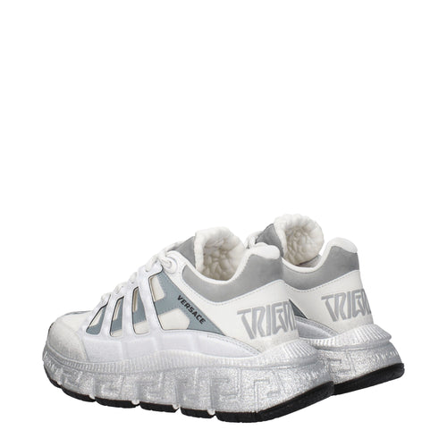Versace White Fabric Athletic Sneakers - ClickThatClicks 