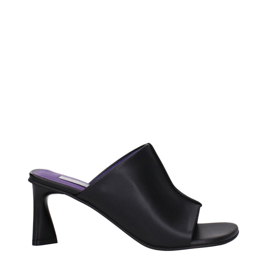 Stella McCartney Black Leather Stiletto Heel Sandals - ClickThatClicks 