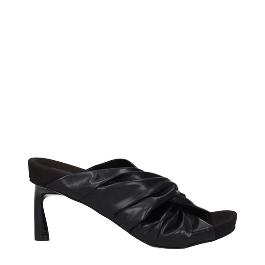 Stella McCartney Black Leather Stiletto Heel Sandals - ClickThatClicks 