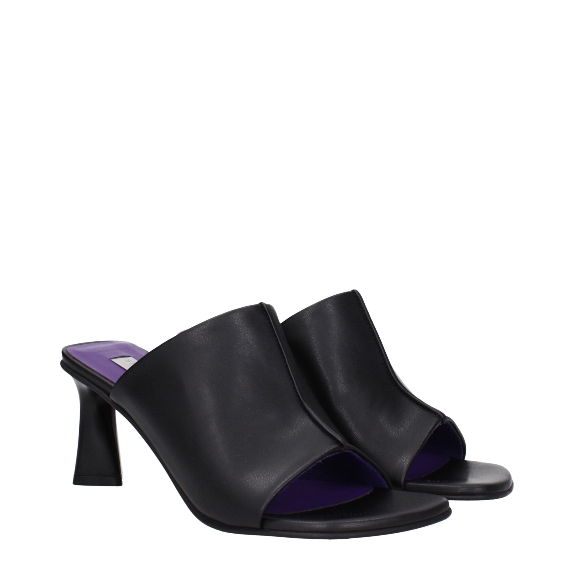 Stella McCartney Black Leather Stiletto Heel Sandals - ClickThatClicks 