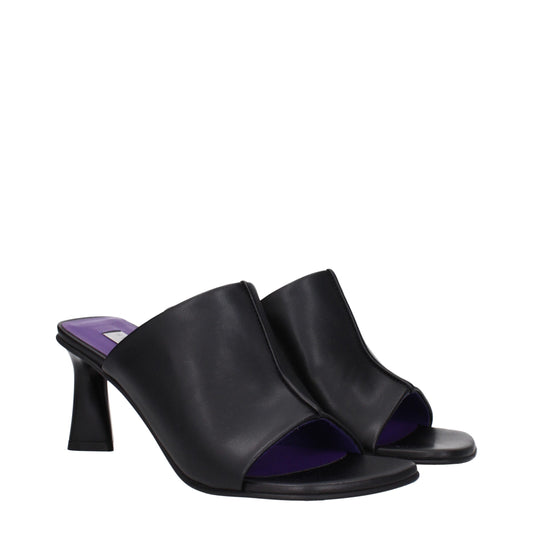 Stella McCartney Black Leather Stiletto Heel Sandals - ClickThatClicks 