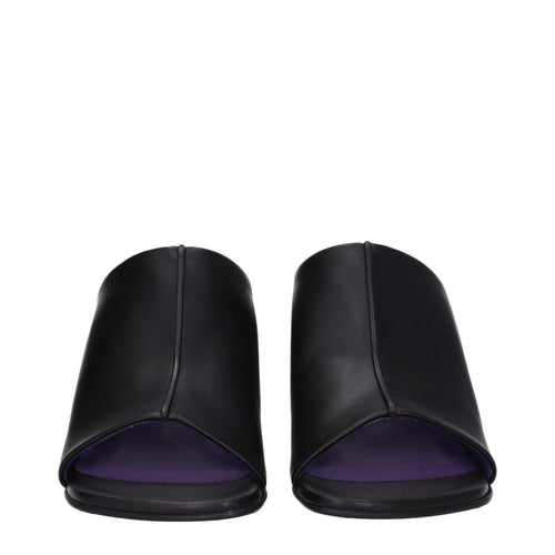 Stella McCartney Black Leather Stiletto Heel Sandals - ClickThatClicks 