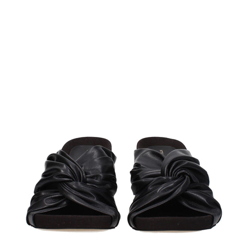 Stella McCartney Black Leather Stiletto Heel Sandals - ClickThatClicks 