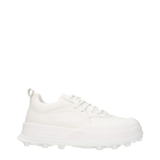 Jil Sander White Leather Sneakers - ClickThatClicks 