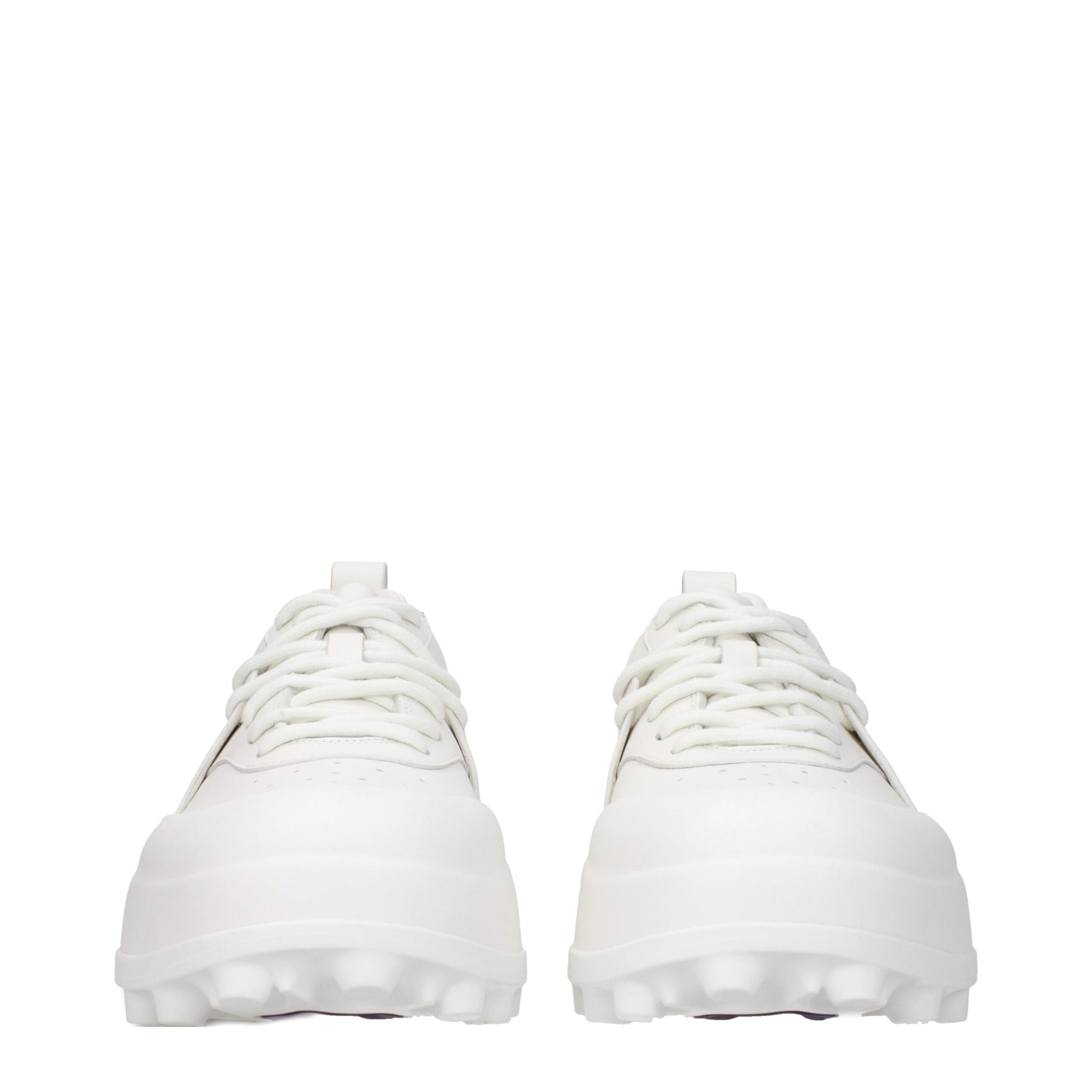 Jil Sander White Leather Sneakers - ClickThatClicks 