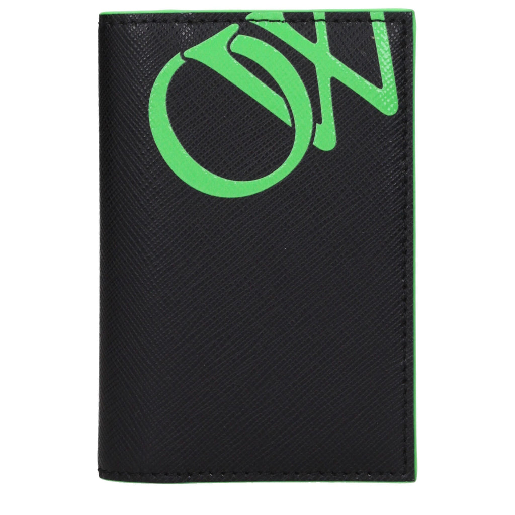 Off-White Black Leather Cardholders