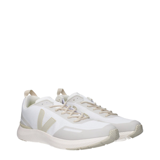 Veja White Fabric Athletic Sneakers - ClickThatClicks 