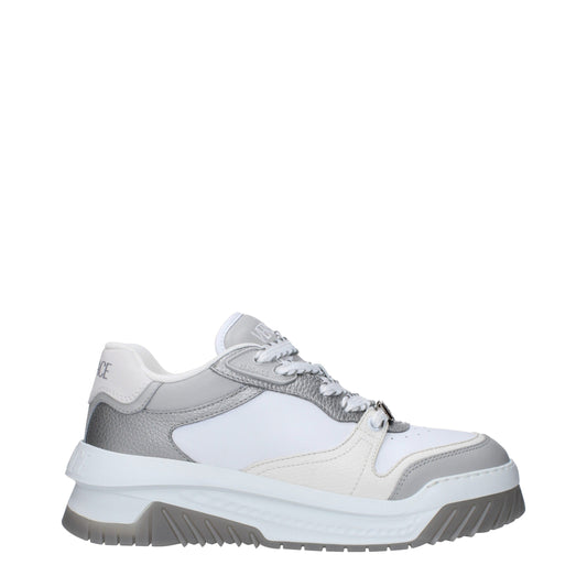 Versace White Leather Chunky Sneakers - ClickThatClicks 