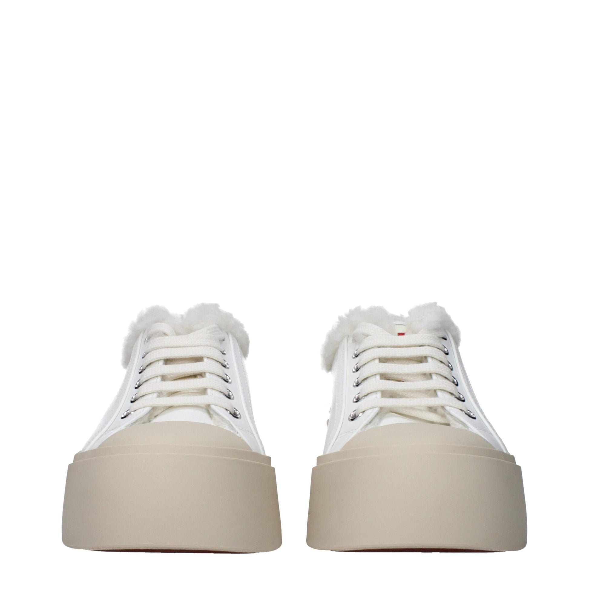 Marni White Leather Low Top Sneakers - ClickThatClicks 