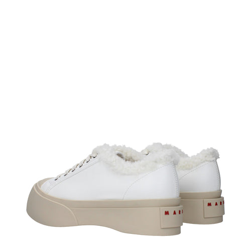 Marni White Leather Low Top Sneakers - ClickThatClicks 