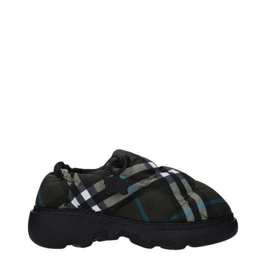 Burberry Green Fabric Slip-On Loafers - ClickThatClicks 