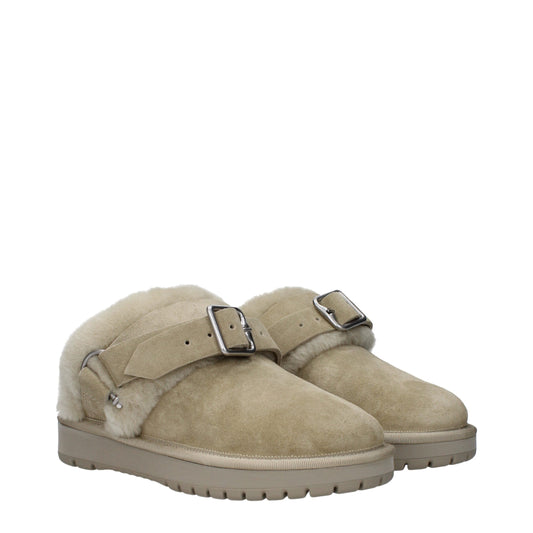 Burberry Green Leather Slippers - ClickThatClicks 