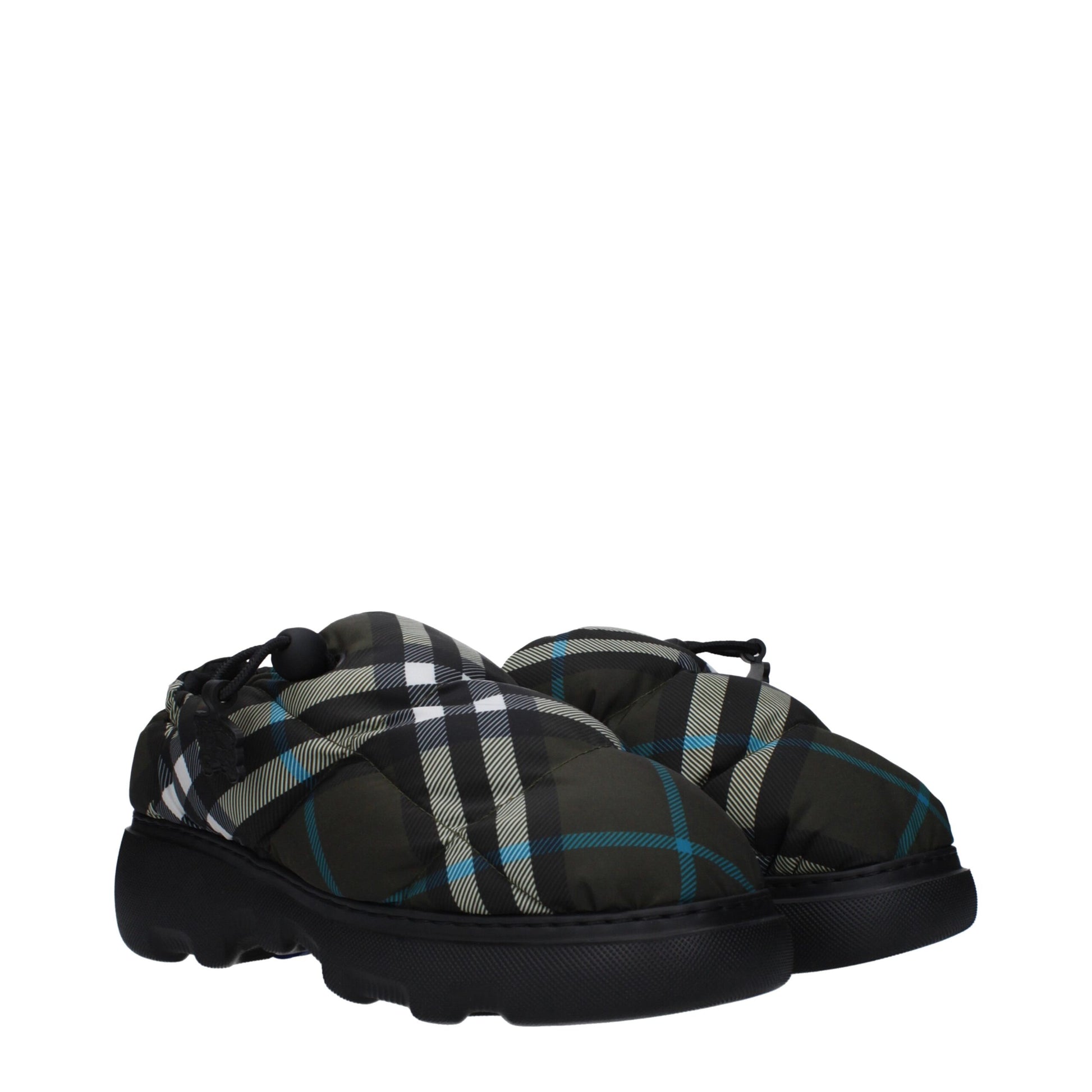 Burberry Green Fabric Slip-On Loafers - ClickThatClicks 