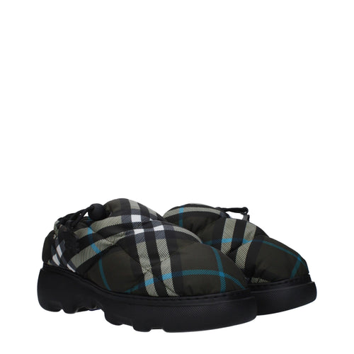 Burberry Green Fabric Slip-On Loafers - ClickThatClicks 