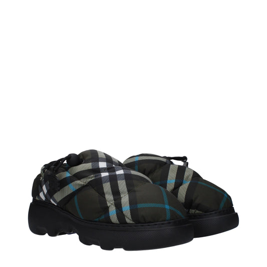 Burberry Green Fabric Slip-On Loafers - ClickThatClicks 