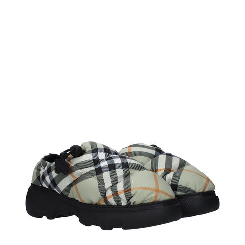 Burberry Green Fabric Slip-On Loafers - ClickThatClicks 