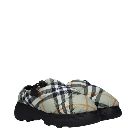 Burberry Green Fabric Slip-On Loafers - ClickThatClicks 