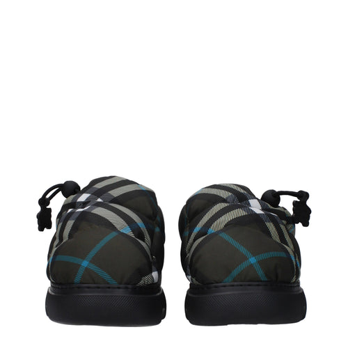 Burberry Green Fabric Slip-On Loafers - ClickThatClicks 