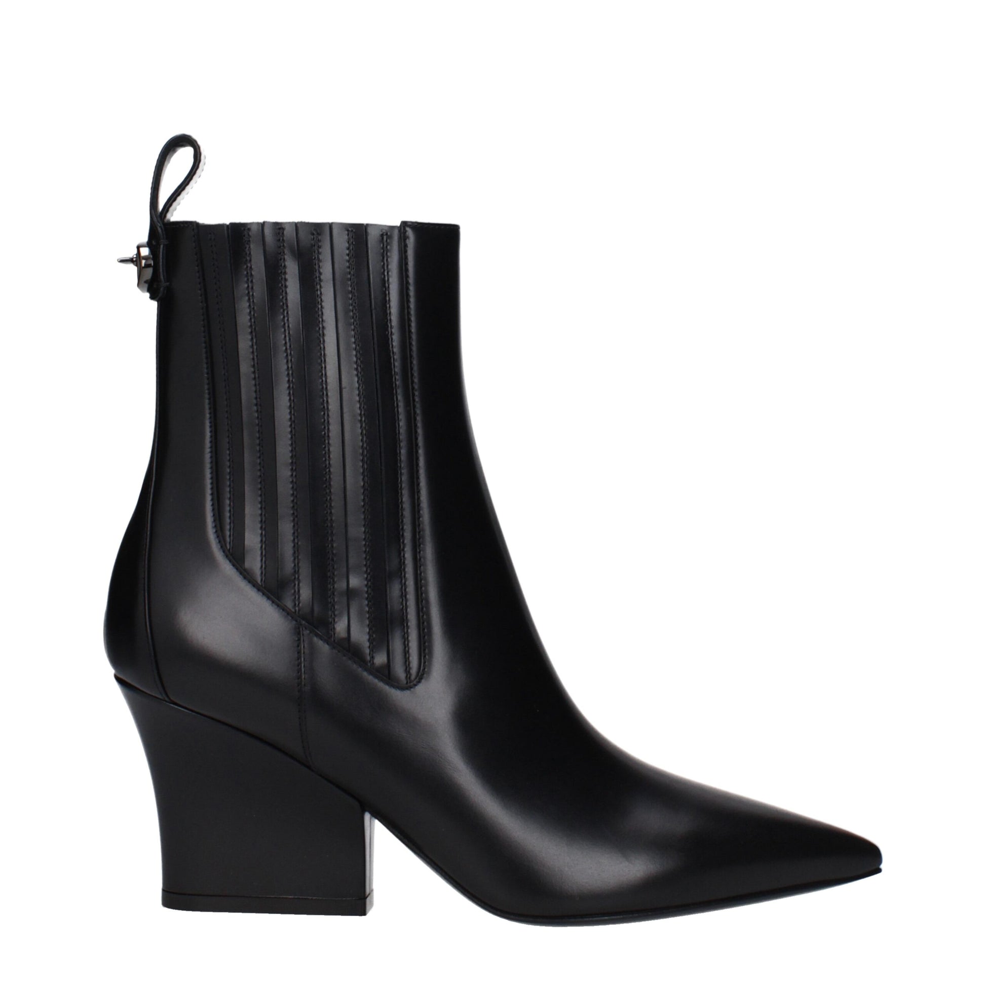 Valentino Garavani Black Leather Ankle Boots - ClickThatClicks 