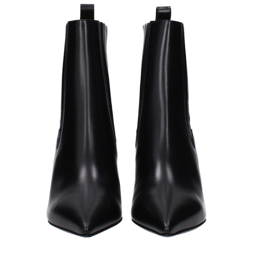 Valentino Garavani Black Leather Ankle Boots - ClickThatClicks 