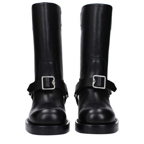 Burberry Black Leather Boots - ClickThatClicks 