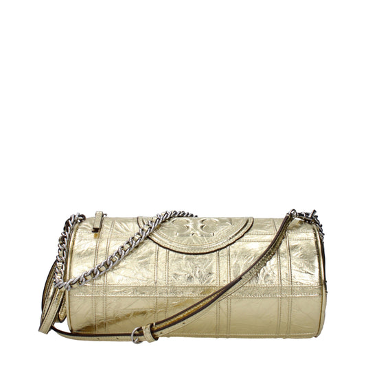 Tory Burch Gold Leather Shoulder Bag - ClickThatClicks 