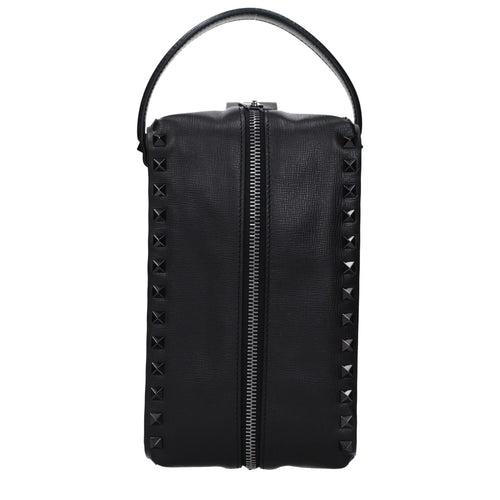 Valentino Garavani Black Leather Clutch Bag - ClickThatClicks 