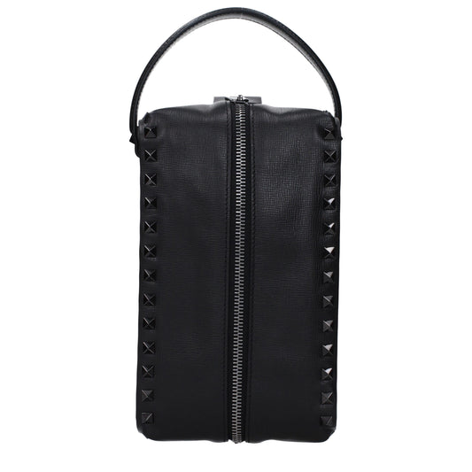 Valentino Garavani Black Leather Clutch Bag - ClickThatClicks 